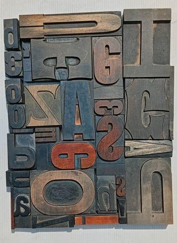 Drukblokken - Lotto XXL van oude lettertypen - Italië -, Antiek en Kunst