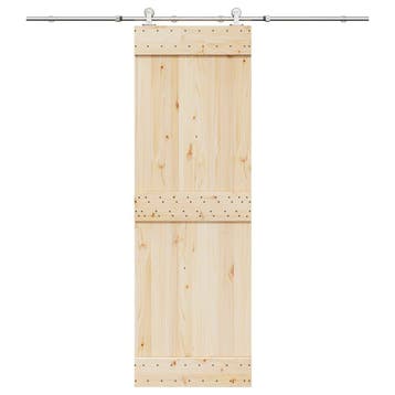 vidaXL Schuifdeur onderdelenset 200 cm roestvrij staal, Verzenden, Nieuw
