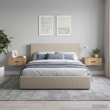 vidaXL Wandbeugel Bedkast 2 st Artisanaal eiken 49 x 34,5 x, Minder dan 45 cm, Verzenden, Nieuw, Minder dan 55 cm