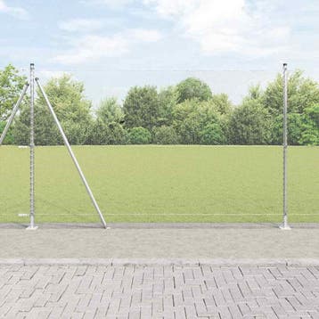vidaXL zeshoekig gaashek met betonnen voetstuk 25 x 1,6 m, Verzenden, Nieuw, IJzer