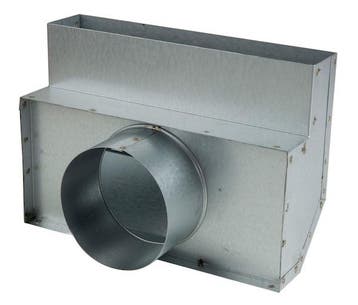 Haakse roosterschoen 305 x 57mm met aansluiting Ø 125mm, Verzenden, Nieuw
