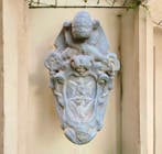 sculptuur, Fregio araldico cascate antiche - 41 cm -, Antiek en Kunst