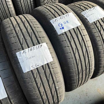 2 x Bridgestone Dueler 215-65-17 Zomerbanden 5,5mm, 17 inch, Ophalen of Verzenden, Band(en), Personenwagen