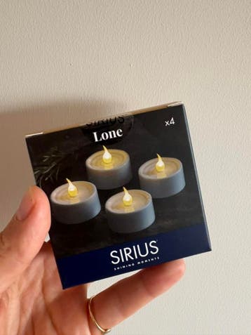 Sirius Lone Waxinelichtjes Theelichtjes LED-kaars 4 stuks, Overige materialen, Wit, Nieuw, Ophalen of Verzenden