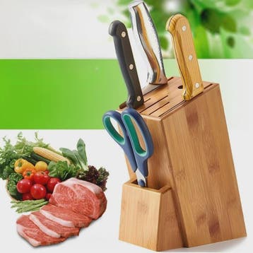 Massief Bamboe Messenblok - Keuken Organizer & Messenhouder, Huis en Inrichting, Verzenden, Nieuw
