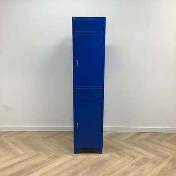 metalen wasgoed kast, 2 vaks met sleutels (hxbxd) 190x42x50, Ophalen of Verzenden, Gebruikt