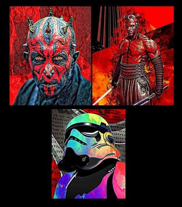 Star Wars -  Darth Maul V2  - by Raffaele De Leo - Giclèe, Nieuw