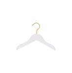 Hanger kids white Helena 26 cm gold hook