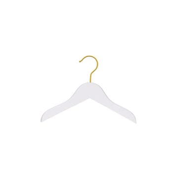 Hanger kids white Helena 26 cm gold hook