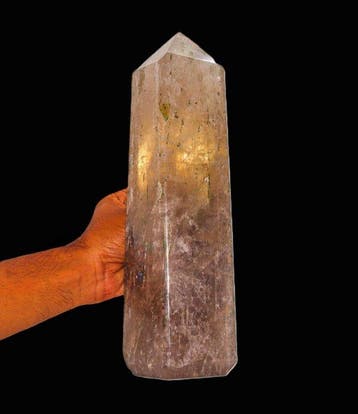 Prachtige 3,7 kg bruine smoky kwarts kristal obelisktoren -