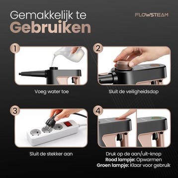 2dekans | FLOWSTEAM® Compact 12-in-1 Handstoomreiniger - 4, Ophalen of Verzenden, Gebruikt