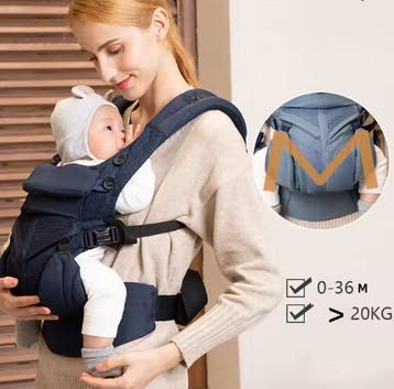 Ergonomische Baby Draagzak 360° van Ademend Katoen, Verzenden, Nieuw
