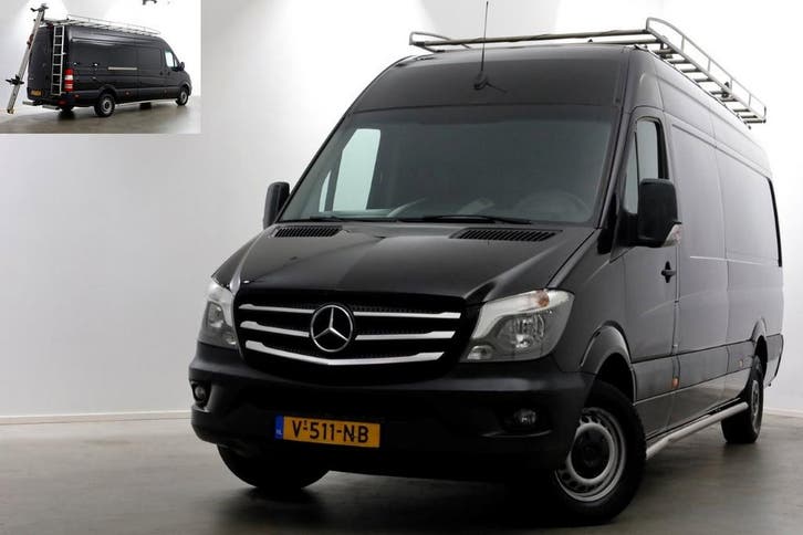 Zakelijke Lease |  Mercedes-Benz Sprinter 316 CDI 163pk E6 7, Auto's, Bestelauto's, Dealer onderhouden, Lease, Automaat, Zwart