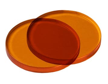 Set van 30 plastic schijfjes (3x30 mm, acrylaat, PMMA, oran, Ophalen of Verzenden, Nieuw