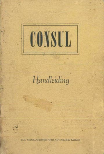 1952 Ford Consul Instructieboekje Handleiding Nederlands, Auto diversen, Verzenden