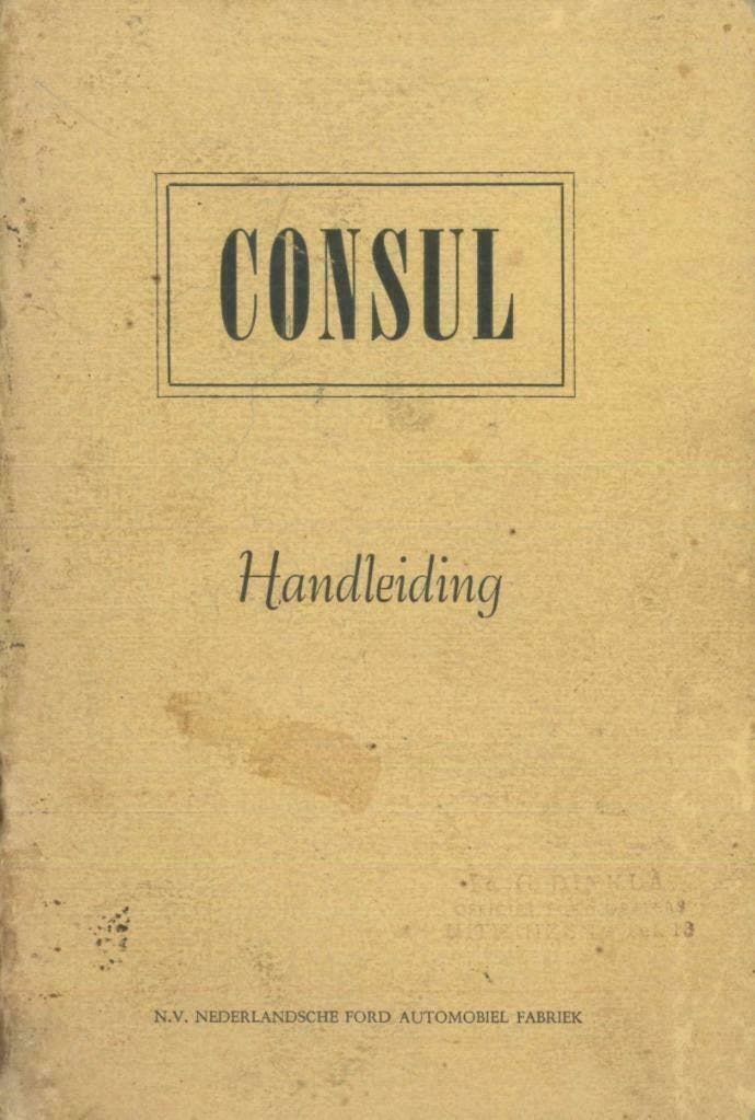 1952 Ford Consul Instructieboekje Handleiding Nederlands, Auto diversen, Handleidingen en Instructieboekjes, Verzenden
