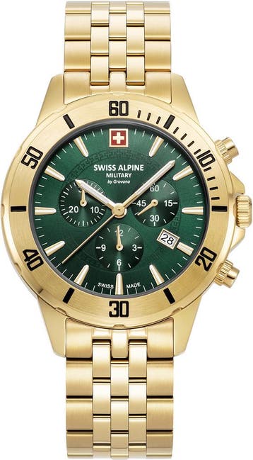 Swiss Alpine Military 7024.9114 Cruiser chronograaf horloge, Overige merken, Staal, Verzenden, Polshorloge