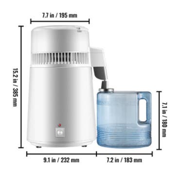 4L Waterdistilleerder RVS Waterzuiveraar Snel Veilig, Verzenden, Nieuw