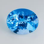 1 pcs Blauw Topaas - 62.24 ct - nternational Colored, Nieuw