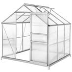 Broeikas van aluminium met fundering, uv-bestendig - transpa, Verzenden, Nieuw