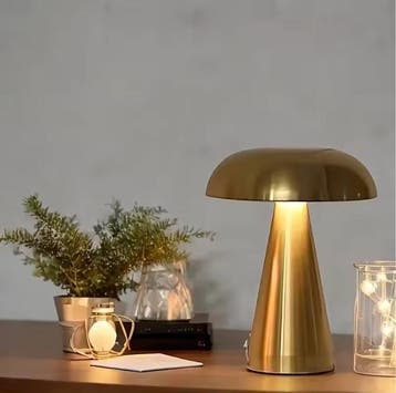 Retro Paddestoel Tafellamp – LED Bedlamp Oplaadbaar Touch Di, Huis en Inrichting, Lampen | Tafellampen, Verzenden, Nieuw