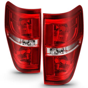 ANZO 2009-2014 Ford F-150 Euro Taillight Red/Clear (W/O, Ophalen of Verzenden, Nieuw