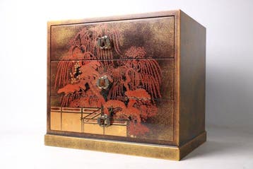 Ladekast - Hout - Japan - Maki-e Willow 3 lades