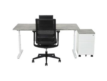 Bureau TUBE wit-betongrijs 120x80, Ophalen of Verzenden, Nieuw in verpakking