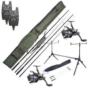 Ultimate Session Carp Set met hengels, molens, beetmelders,, Verzenden, Nieuw