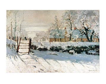 Kunstdruk Claude Monet - La pie 70x50cm, Verzenden, Nieuw