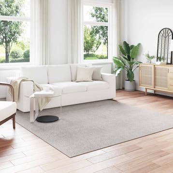vidaXL Binnen kleed LUGO Crèmekleurig 240 x 240 cm Polyester, Verzenden, Nieuw, Crème