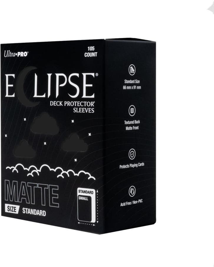 Eclipse Matte Standard Deck Protector Sleeves - Jet Black, Hobby en Vrije tijd, Verzamelkaartspellen | Overige, Nieuw, Verzenden