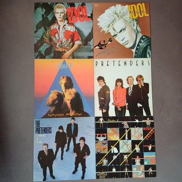 Pretenders, Police, Billy Idol & related - 6 Original, Nieuw in verpakking