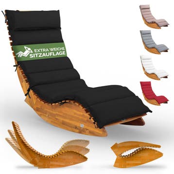 Ligbed Java acaciahout FSC®-gecertificeerd met kussen Ant.., Verzenden, Nieuw