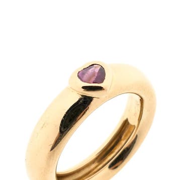 Gouden ring met roze toermalijn; Tiffany & Co, Sieraden, Tassen en Uiterlijk, Ringen, Gebruikt, Ophalen of Verzenden, Kleiner dan 17