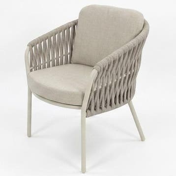 Sarenza dining tuinstoel rope zand frame, Tuin en Terras, Tuinstoelen, Ophalen of Verzenden, Nieuw