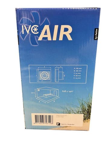IVC air orignal Badkamerventilator 125mm (Ventilatie), Ophalen of Verzenden, Nieuw