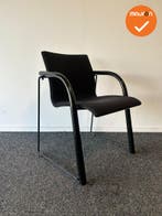 Vergaderstoel - Thonet - Zwart - nieuwe zwarte stoffering, Vergader- of Presentatieruimte, Ophalen of Verzenden, Gebruikt, Stoel