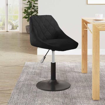vidaXL Eetkamerstoel fluweel zwart, Verzenden, Nieuw, Zwart