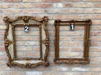 Lijst (2)- Barok , Rococo stijl - Hout en gips , hars -, Antiek en Kunst
