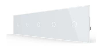 Livolo Touch Schakelaar 5-voudig | Smart Lichtknop | Wit |, Ophalen of Verzenden, Nieuw, Schakelaar