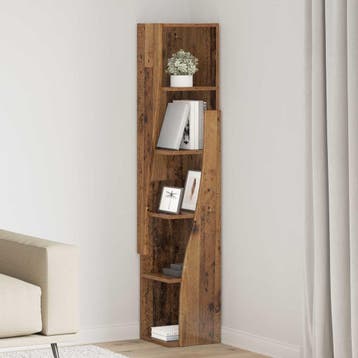 vidaXL Hoekkast 27,5x27x140cm Bewerkt hout Oudhout, Verzenden, Nieuw