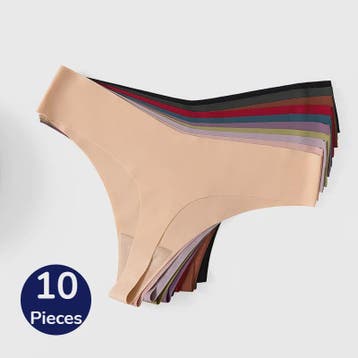 Set van 10 Naadloze Dames Strings - Comfortabele en Ademende, Kleding | Dames, Verzenden, Nieuw