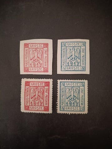 Polen 1917 - Przedbórz 2e zin A+B, Gestempeld
