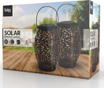 2dekans | Gadgy Solar Oosterse Lantaarn - Tafellamp set van, Ophalen of Verzenden, Zo goed als nieuw