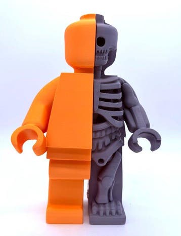 Beeldje - Anatomy of a Minifigure – Half-Skeleton Edition, Nieuw