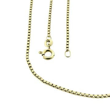 Gouden Venetiaanse schakel ketting, Sieraden, Tassen en Uiterlijk, Kettingen, Ophalen of Verzenden, Gebruikt, Goud, Goud