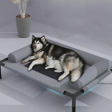 Verkoelend Hondenhok Bed met Kussen, Ademend Mesh, Wasbaar -, Verzenden, Nieuw