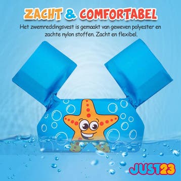 JUST23 Puddle Jumper Zeester Verstelbare Zwembandjes -, Ophalen of Verzenden, Zo goed als nieuw