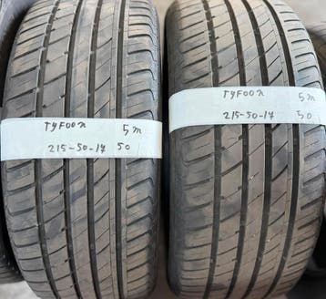 2x 215-50-17 Tyfoon Zomer 2x 5mm €50 Per Band 215 50 17, Ophalen, 17 inch, Band(en), Personenwagen